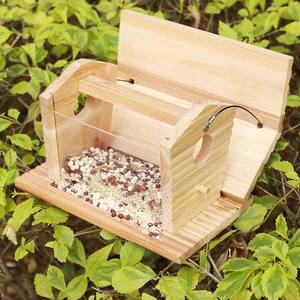 Houten Buiten Vogelvoeder Geschikt Voor Buiten Eekhoorn Opknoping Vogelhuis Feeder, Houten Vogelhuis Feeder - Product Image 4