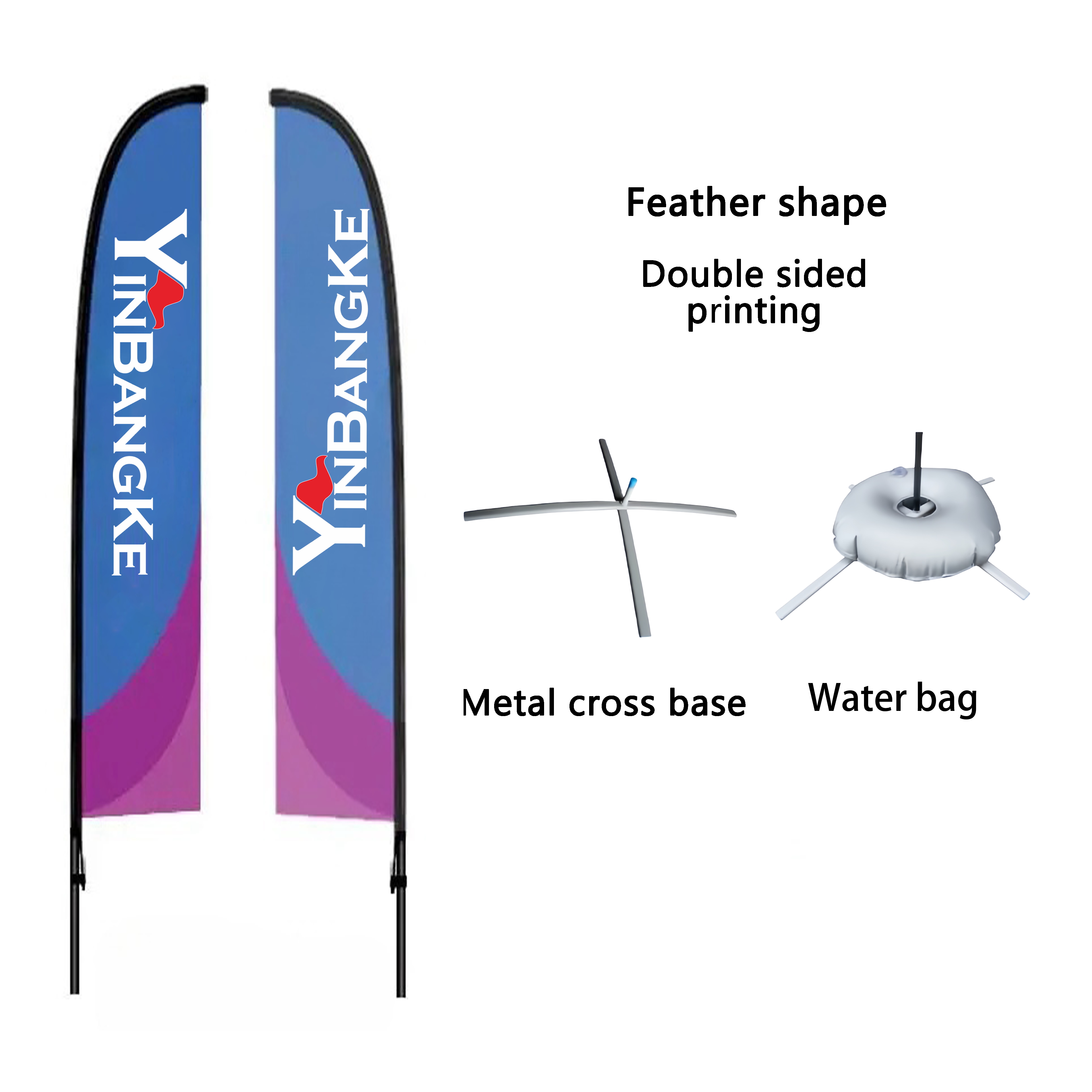 Double Sided Printing +Metal cross base