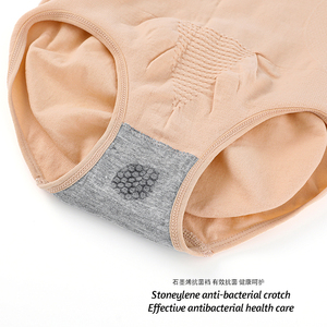 Venta al por mayor bragas de mujer de cintura alta bragas de barriga sin costuras mujeres cómodas bragas de todos los días Sexy de punto de corte alto bragas suaves - Product Image 3