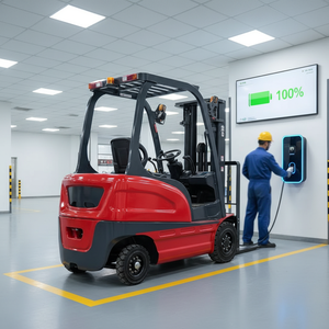 Электрический вилочный погрузчик ZeFeng 2 тонны 4WD с свинцово-кислотной/литий-ионной батареей, цельнолитыми шинами – портативный, для использования в помещении/на улице - Product Image 5