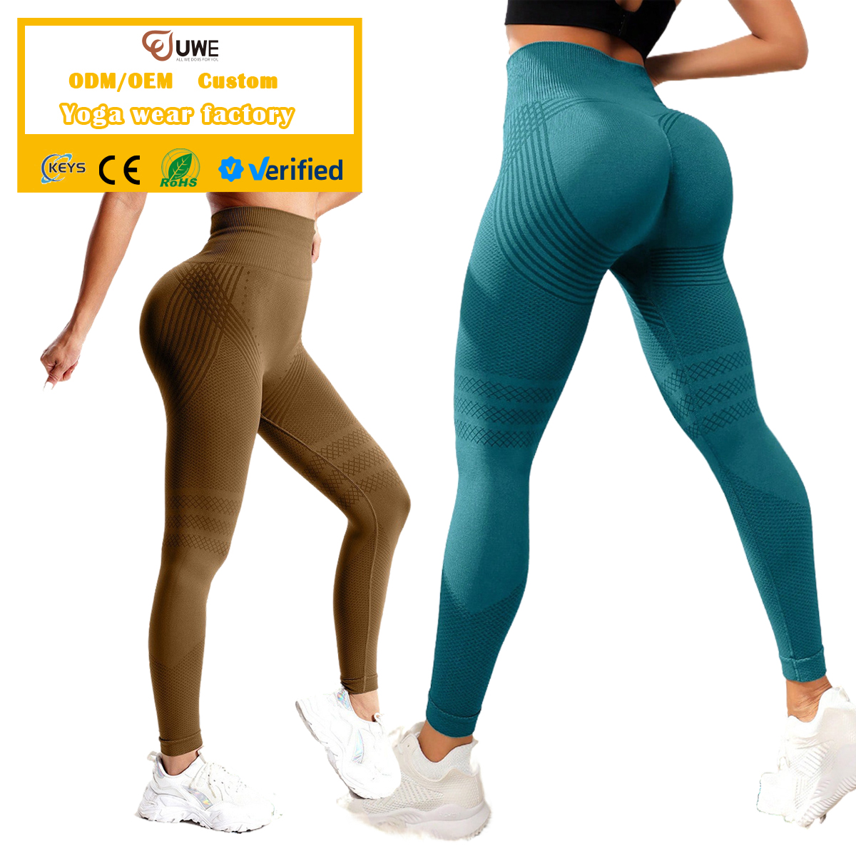 Women's Seamless Gym Yoga Pants High Waist Tummy Control Fitness Yoga Leggings