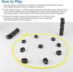 Juego de <span class=keywords><strong>Ajedrez</strong></span> Magnético con Cuerda Ajustable Mejorada y Piedras Magnéticas Grandes y Duraderas, Juego de Mesa Educativo - Product Image 4