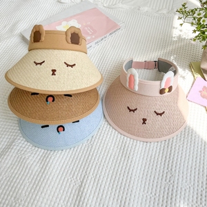 FF1366 Visière de <span class=keywords><strong>soleil</strong></span> réglable en paille pour bébés et tout-petits, motif lapin, pour l'été et la <span class=keywords><strong>plage</strong></span>, pliable - Product Image 4