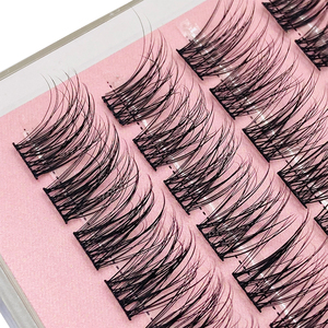 Kit de cils en grappe personnalisés avec logo, courbure D, volume intense, vente en gros, emballage personnalisé, cils volumineux - Product Image 2