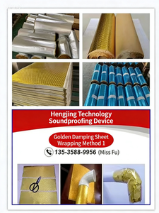 Enveloppe <span class=keywords><strong>d</strong></span>'<span class=keywords><strong>isolation</strong></span> <span class=keywords><strong>phonique</strong></span> autocollante pour tuyaux <span class=keywords><strong>d</strong></span>'égout - Combo de coussinets amortissants dorés pour la réduction du bruit des drains de salle de bain - Product Image 6