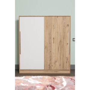 Armoire autoportante moderne en pin Zambak pour hôtels, 11 étagères et 2 tiroirs, meuble de rangement gain de place pour chambre à coucher - Product Image 4