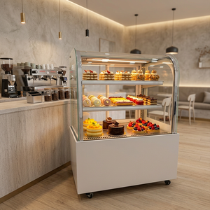 Vitrina Refrigerada de Diseño Moderno y Elegante para Exhibición de Postres, Vitrina de Lujo para Pastelería, Ideal para Quioscos y Puestos de Venta en Centros Comerciales - Product Image 1