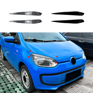 Volkswagen Up Headlight Eyebrow Stickers Carbon Fiber Texture Adhesive Body Decals 2011-2015 - Product Image 1