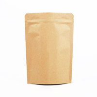 Sacs auto-debout compostables en papier Kraft laminé, sacs imprimés numériques à fermeture éclair refermable