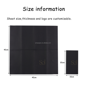 Produttore <span class=keywords><strong>di</strong></span> <span class=keywords><strong>Tovaglioli</strong></span> <span class=keywords><strong>di</strong></span> <span class=keywords><strong>Carta</strong></span> Personalizzati, <span class=keywords><strong>Tovaglioli</strong></span> <span class=keywords><strong>a</strong></span> 8 Pieghe 40x40cm, Neri, Morbidi, <span class=keywords><strong>a</strong></span> 2 Veli per Ristoranti o Eventi Matrimoniali - Product Image 2