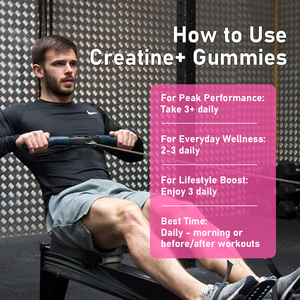 Gomitas de Creatina Directas de Fábrica para Hombres y Mujeres, Aumentan la Masa Muscular, con B12, Sin Grasas Saturadas ni Carbohidratos Totales - Product Image 5