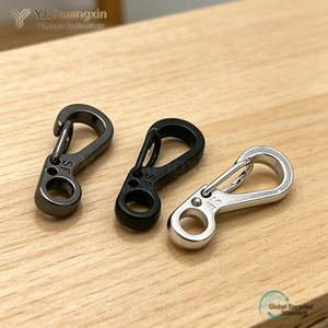 Wholesale Popular Aluminum Mini Spring Clasps Portable SF Spring <b>Snap</b> <b>Hook</b> Construction Backpack Keychains Accessories Hot Sell - Product Image 3