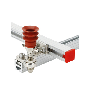 Support de fixation pour bloc de guidage linéaire en profilé aluminium M4 M5, à trou simple ou double, avec couvercle isolant rouge pour bras de robot - Product Image 1
