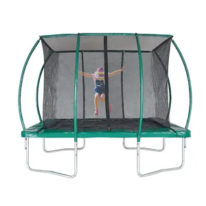 Cama elástica de jardín rectangular grande para niños al aire libre cama de trampolín de salto rectangular grande Venta de fabricante para niños