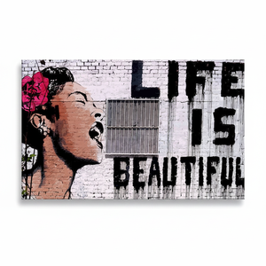 Printed Art Deco Banksy Inspired Abstract Wall Decor <b>Wrapped</b> Canvas Panel Hanging Art - Product Image 2