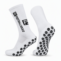 Chaussettes de sport antidérapantes en tricot avec logo personnalisé, chaussettes de football épaisses à séchage rapide, chaussettes de course à pied avec fond en tissu éponge, vente en gros ODM pour hommes