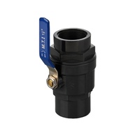 Válvula de bola de plástico de compresión roscada para riego, manual, OEM, de 1/2 y 3/4 pulgadas, UPVC PVC, superventas de fábrica