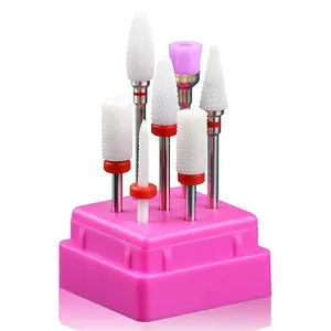 Juego de 7 Fresas de Cerámica para Manicura, Juego de Brocas de Cerámica para Manicura - Product Image 1