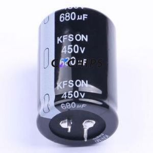 ตัวเก็บประจุอิเล็กโทรไลต์อะลูมิเนียมแบบ Snap-in รุ่น KN681M45035*50A ชนิด Through hole (THT) ขนาด D35xL50 มม. 680uF 20% 450V 10 มม. - Product Image 1