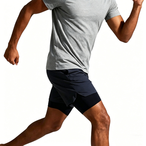 Shorts de sport sans coutures pour hommes, tissu extensible 4 directions, séchage rapide, vêtements de sport athlétiques pour le yoga, l'entraînement, les sports, coupe confortable, entraînement - Product Image 2