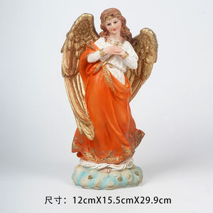 Estatua de Resina Pintada a Mano de 12 Pulgadas, Ecológica y Personalizada, de la Sagrada Familia, Natividad, Ángel <span class=keywords><strong>Gabriel</strong></span>, Arte Religioso Navideño para el Hogar - Product Image 2