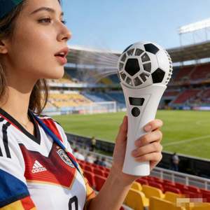Ventilador de Mano con Forma de Balón de Fútbol para la Copa Mundial de Fútbol 2026, Recargable por USB y con 5 Velocidades - Product Image 1