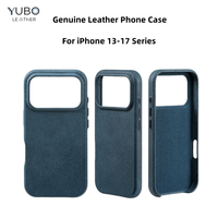 Vente en gros d'étuis de téléphone magnétiques antichoc en cuir de cheval de luxe pour 18/17/17/Pro/Pro Max, étui de téléphone fait main pour iPhone 15 Pro Max