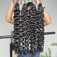 Extensions de cheveux humains au crochet, tresses Water Wave Miracle Knot, cheveux vierges bruts non traités, cuticules alignées, vente en gros