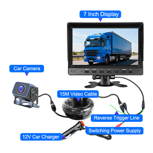 Pantalla DVR de 7 Pulgadas y 12V con Visión Nocturna Impermeable, Cable de 15M, Asistente de Estacionamiento para Camiones, Cámara de Reversa YBAHD-S08-1 - Product Image 4