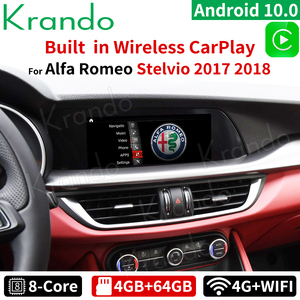 Système <span class=keywords><strong>de</strong></span> navigation automobile Android Krando 13.0 pour <span class=keywords><strong>Alfa</strong></span> <span class=keywords><strong>Romeo</strong></span> <span class=keywords><strong>Stelvio</strong></span> 2017-2024 lecteur d'autoradio GPS stéréo Audio sans fil Carplay - Product Image 3