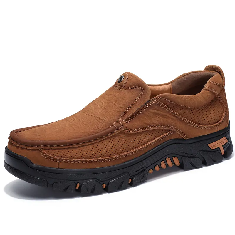 Men's Slip Resistant Dress Official Fashion Comfortable Breathable Full Genuine Leather Causal Shoes