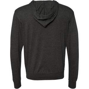 T-shirt en jersey à capuche à fermeture éclair pour homme Charcoal Heather Taille XS-XL 3D brodé solide anti-rides Independent Trading Co - Product Image 3