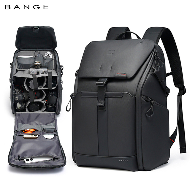 BANGE Wholesale Durable Camera Backpack with Padded Interior DSLR Mirrorless Lens Protection Professional Digital Camera Bag