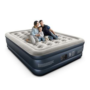 Matelas pneumatique Queen avec pompe intégrée, lit gonflable portable à quatre chambres surélevé de 18 pouces pour la maison, le camping et les invités - Product Image 2