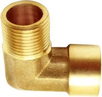 Raccord coudé à 90 degrés en laiton forgé, 1/2" NPT mâle x 1/2" NPT femelle, angle droit