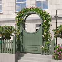 Porte de jardin moderne en alliage d'aluminium, double porte, portail de cour, petite porte, design artistique