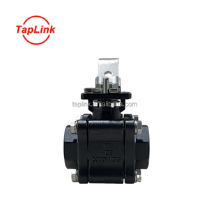 Válvulas de bola de puerto completo de extremo de rosca CF8M de acero inoxidable de 3 piezas para agua 2000PSI almohadilla de montaje de potencia Manual productos químicos especiales - Product Image 3