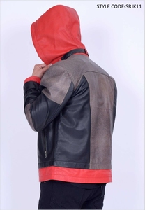 เสื้อแจ็กเก็ตหนังมีฮู้ดสำหรับผู้ชาย, ใหม่เสื้อโค้ทหนังแท้สำหรับขี่มอเตอร์ไซค์ฤดูหนาว - Product Image 3