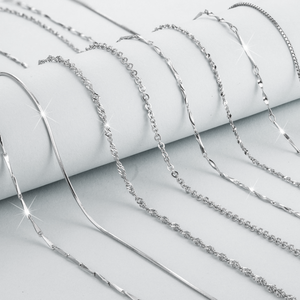 Catene JM Vintage in <span class=keywords><strong>argento</strong></span> 925 catene in <span class=keywords><strong>argento</strong></span> Sterling 925 di alta qualità per gioielli che fanno catene sottili per donne - Product Image 3