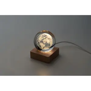 Lámpara de cristal LED Globe Light, gadgets personalizados - Product Image 2