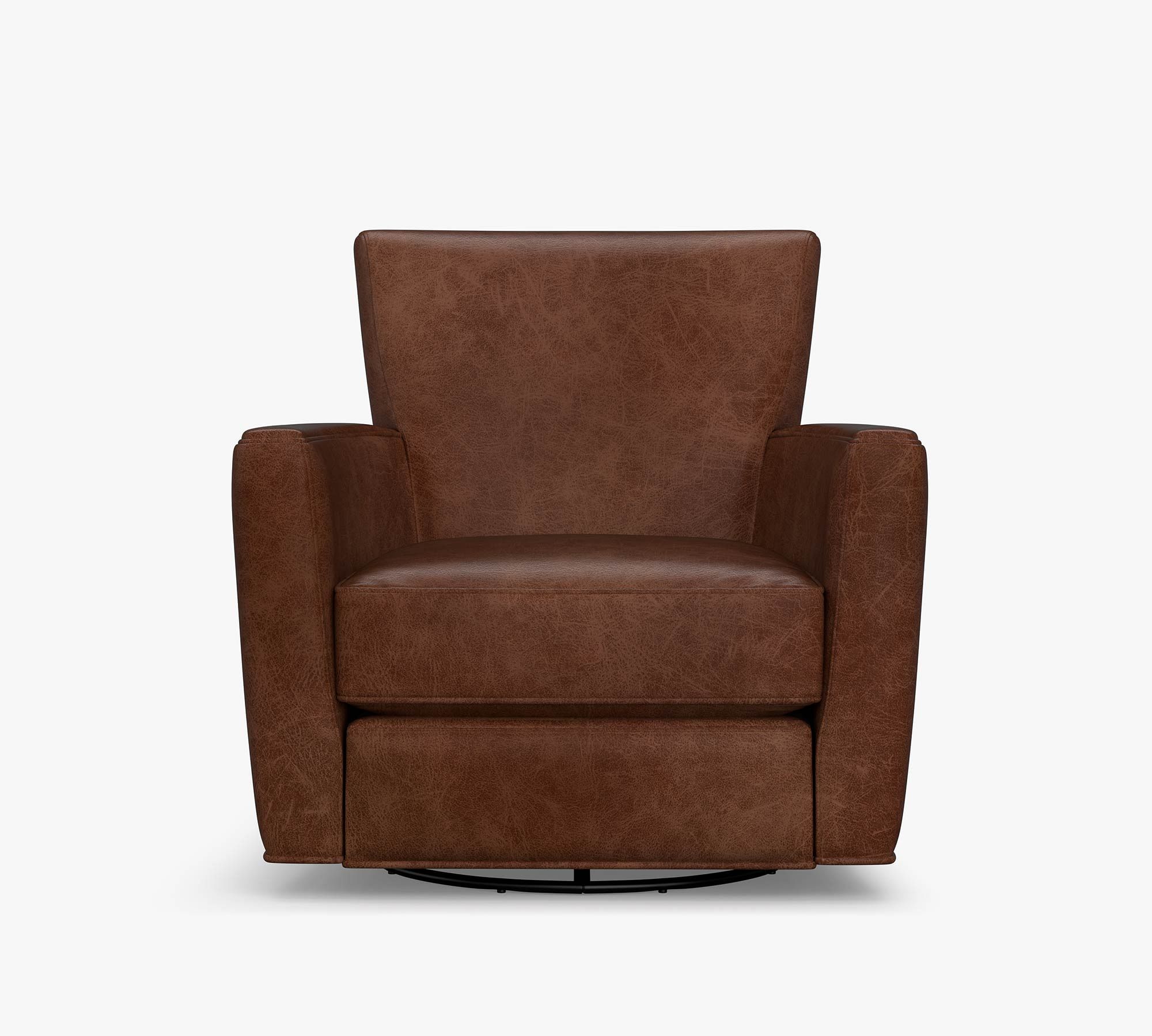 recliner chair living room furniture square arm leather grand swivel recliner