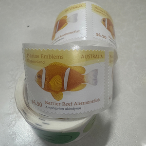 2024 francobolli australiani da $4.50 adesivo "pesce pagliaccio di barriera" grande barriera corallina "timbro distintivo marino di Queensland: <span class=keywords><strong>Muh</strong></span> - Product Image 2