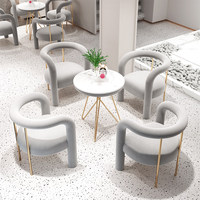 Ensemble table et chaises de négociation pour réception de salon de thé, livraison rapide, design léger et luxueux pour le loisir