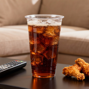 Gobelets en plastique <span class=keywords><strong>PET</strong></span> transparents à paroi simple, écologiques, personnalisables avec logo, jetables, pour café, lait et thé - Product Image 1