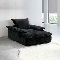 Fauteuil inclinable géant en velours côtelé, confortable et profond, pour cinéma maison et salle de jeux