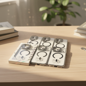 Cover Magnetica Antiurto di Alta Qualità per <span class=keywords><strong>iPhone</strong></span> 17 Pro Max 14 Plus <span class=keywords><strong>13</strong></span> Pro Max, Custodia per Telefono con Cavalletto per Fotocamera, Confezione OPP - Product Image 1