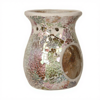 Brûleur d'encens en mosaïque de verre fait main de haute qualité, diffuseur d'huiles essentielles, chauffe-cire pour bougies chauffe-plat, écologique, populaire pour l'aromathérapie