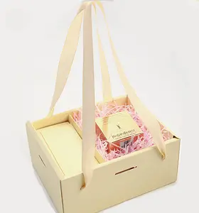 Imee กล่องของขวัญเค้กและไวน์สีชมพูสวยงามขนาด10x8นิ้วมีฝาปิดใสสำหรับวันเกิดวันเด็กของแม่วาเลนไทน์