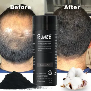 Benutzer definiertes Logo 27,5g Verdickung shaar fasern Braun Weiß Schwarz Keratin Hair Building Fiber Spray Powder für dünner werdendes Haar