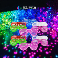 Lunettes de fête lumineuses à LED, lunettes à volets néon clignotants, lunettes en plastique non toxique pour enfants et adultes, concert, Halloween, Noël